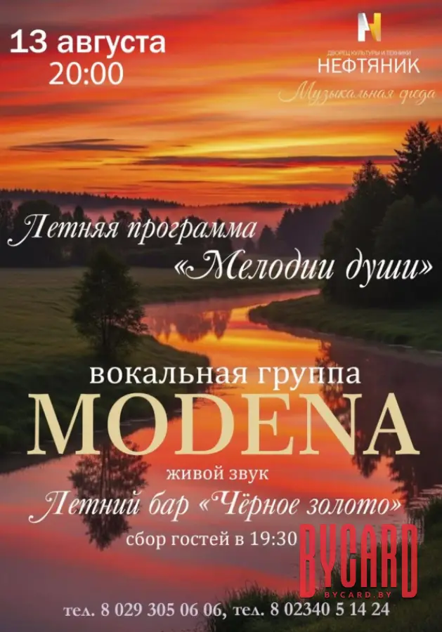 Концертная программа группы "Модена" "Мелодия души"